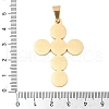 304 Stainless Steel Saint Benedict Medal Cross Pendants STAS-F012-12G-3
