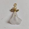 Angel Frosted Acrylic Pendants PALLOY-TAC0044-02-1