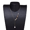 (Jewelry Parties Factory Sale)Single Pearl Pendant Necklaces NJEW-JN02710-01-4