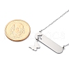 304 Stainless Steel Butterfly Pendant Cable Chain Necklaces for Women NJEW-P320-01B-P-5