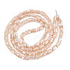 Electroplate Opaque Solid Color Glass Beads Strands EGLA-N002-25-B05-2