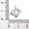 Brass Pave Clear Cubic Zirconia Pendants KK-Z051-01P-03-3