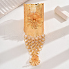 Luxurious Middle Eastern Bride Iron Ring Bracelets with Floral Design AG4131-3