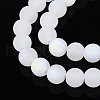 Frosted Imitation Jade Glass Beads Strands GLAA-T032-J8mm-MBB01-3