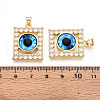 Brass Micro Pave Clear Cubic Zirconia Pendants for Women KK-T070-91A-03-3