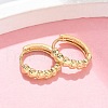 Heart Brass Hoop Earrings EJEW-Z102-07G-2