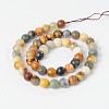 Natural Xiuyan Jade Strands G-O060-15-8mm-2