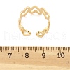 Heart Brass Cuff Rings for Women RJEW-B119-01G-5