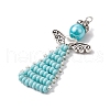 Glass Seed Beads Pendants PALLOY-MZ00381-04-3