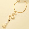 Zinc Alloy Snake Finger Ring Beacelets WG4BA54-01-4