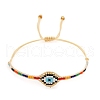 Friendship Eye Loom Pattern Miyuki Seed Beads Bracelets for Women BJEW-C011-09-2