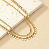 Alloy Disc Tassel Twisted Chain Double Layer Necklaces for Women FS-WG469BC-01-3