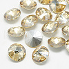 Pointed Back Glass Rhinestone Cabochons X-RGLA-T086-14mm-06-1