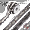 BENECREAT Grenadine Mesh Lace Trim with Plastic Pearl OCOR-BC0007-32B-2
