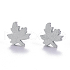 Autumn Theme Unisex 304 Stainless Steel Stud Earrings X-EJEW-E254-10P-1