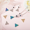 DICOSMETIC 18Pcs 3 Colors 304 Stainless Steel Pendants STAS-DC0010-73-5