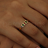 925 Sterling Silver with Cubic Zirconia Adjustable Finger Rings for Women KM1162-1-3