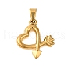 Ion Plating(IP) 304 Stainless Steel Pendants STAS-C103-21C-G-1
