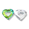 Electroplated Glass Pendants EGLA-O008-01B-2