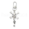 Halloween Skull & Key Alloy Pendant Decorations HJEW-JM02219-1