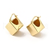 Brass Thick Rhombus Hoop Earrings for Women EJEW-E275-04G-1