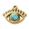 Natural Turquoise Dyed Eye Pendants STAS-Q249-01G-04-1