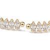 Brass Micro Pave Clear Cubic Zirconia Bangles BJEW-A116-04G-B-4
