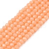 Opaque Solid Color Glass Beads Strands EGLA-T021-02J-1