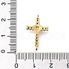 Brass Pave Black & Clear Cubic Zirconia Connector Charms KK-M101-02A-G01-3