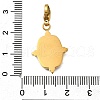 304 Stainless Steel Pave Natural Shell Pendants STAS-R159-19G-3
