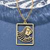 304 Stainless Steel Necklace NJEW-D330-01G-06-5