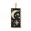 Rack Plating Brass & Cubic Zirconia Pendants KK-L216-008G-03-1