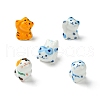 5Pcs Handmade Printed Porcelain Beads PORC-YW0001-18-1