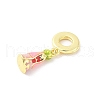 Brass Enamel Virgin European Dangle Charms KK-Z101-03G-01-2