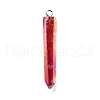 Electroplated Natural Quartz Pendants G-P315-B01-07P-1