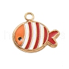304 Stainless Steel Enamel Pendants STAS-R169-04A-G-1