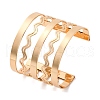 Wave Iron Cuff Bangles for Women BJEW-G741-04KCG-4