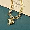 Brass Micro Pave Clear Cubic Zirconia Charm Bracelets BJEW-U020-17G-1