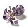 Mother's Day Natural Amethyst Chips Tree Decorations DJEW-Z007-02G-2
