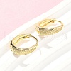 Textured Brass Hoop Earrings EJEW-Z102-20G-3