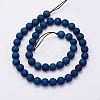 Electroplate Natural Druzy Agate Beads Strands X-G-G708-6mm-03-2