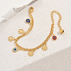 Brass Curb & Cable Chain Multi-strand Bracelets DT4732-4