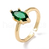 Mother's Day Rings Brass Micro Pave Cubic Zirconia Cuff Rings RJEW-M138-15G-B-3