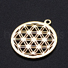 304 Stainless Steel Sacred Geometry Pendants STAS-S105-JN899-2-2