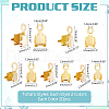   200Pcs 10 Styles Brass Rhinestone Claw Charms Settings KK-PH0010-43-2