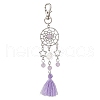 Natural & Dyed Malaysia Jade Bead & Alloy Pendant Decoration HJEW-JM02937-05-2