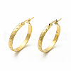 201 Stainless Steel Round Spot Hoop Earrings with 304 Stainless Steel Pin for Women EJEW-M214-10D-G-2