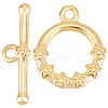 Beebeecraft 10Pcs Eco-friendly Brass Toggle Clasps KK-BBC0009-92G-1