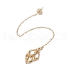 Stainless Steel Braided Chain Macrame Pouch Empty Stone Holder Dowsing Pendulums PALLOY-JF02737-02-1
