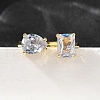 Brass Micro Pave Cubic Zirconia Cuff Rings for Women RJEW-F181-08G-01-4